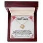 To My First Lady-Love Knot Necklace - Shopping Therapy 18K Yellow Gold Finish / Luxury Box Jewelry