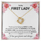 To My First Lady-Love Knot Necklace - Shopping Therapy 18K Yellow Gold Finish / Standard Box Jewelry