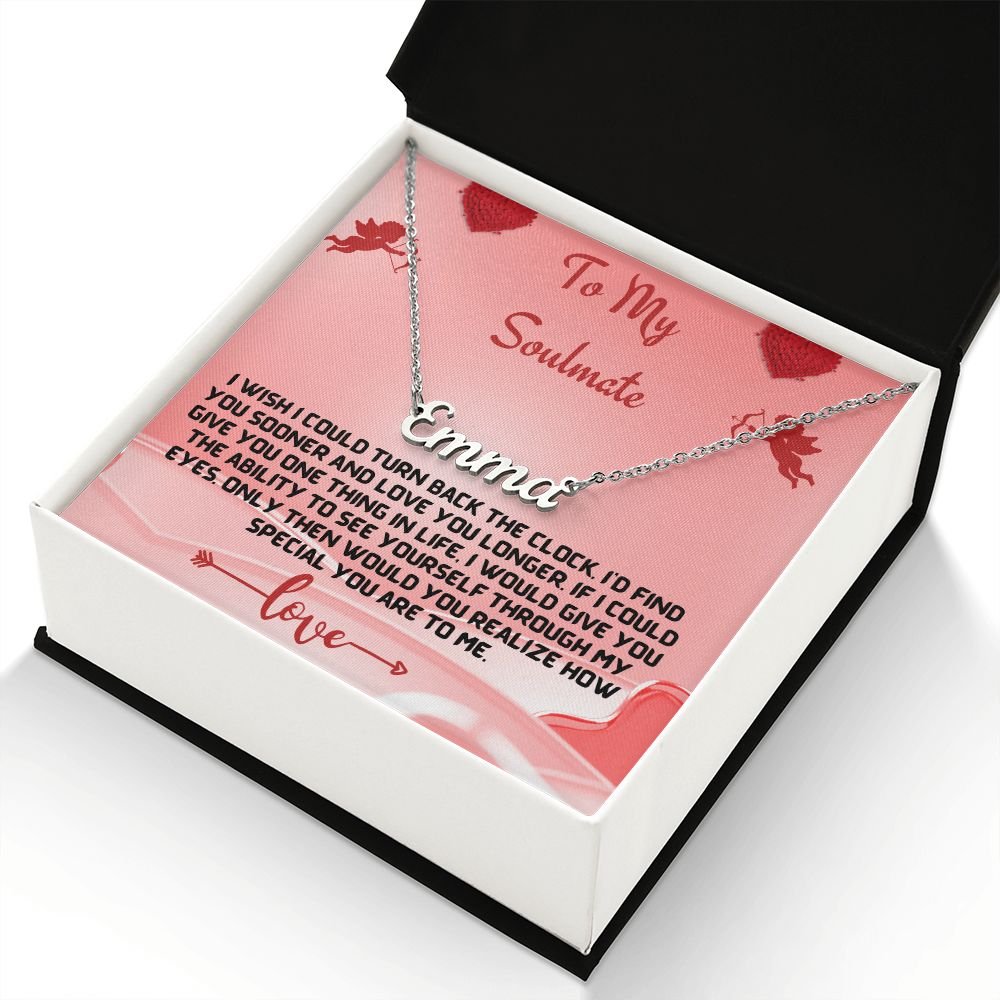 Custom Name Necklace With Message Card - Shopping Therapy, LLC Jewelry