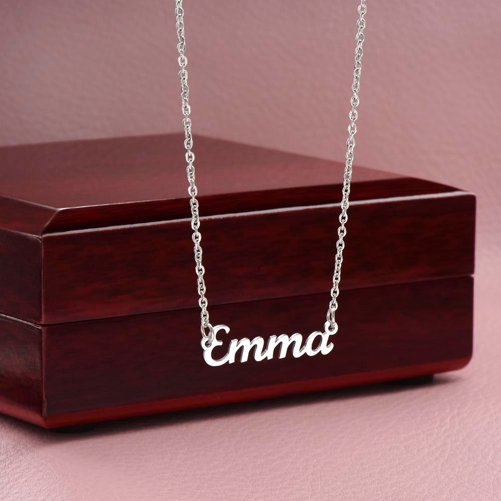 Custom Name Necklace With Message Card