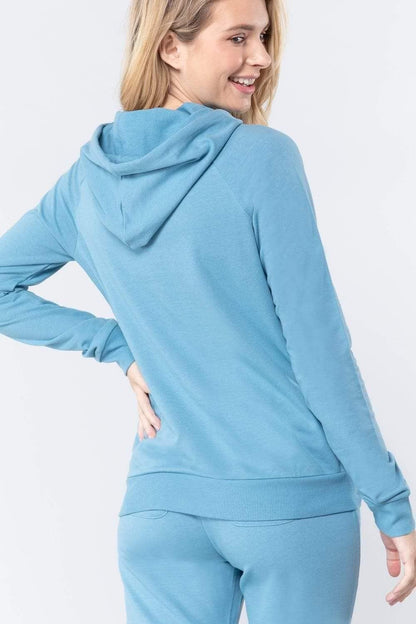 Topaz Long Sleeve Hooded Sweater - Shopping Therapy, LLC Sweatshirt