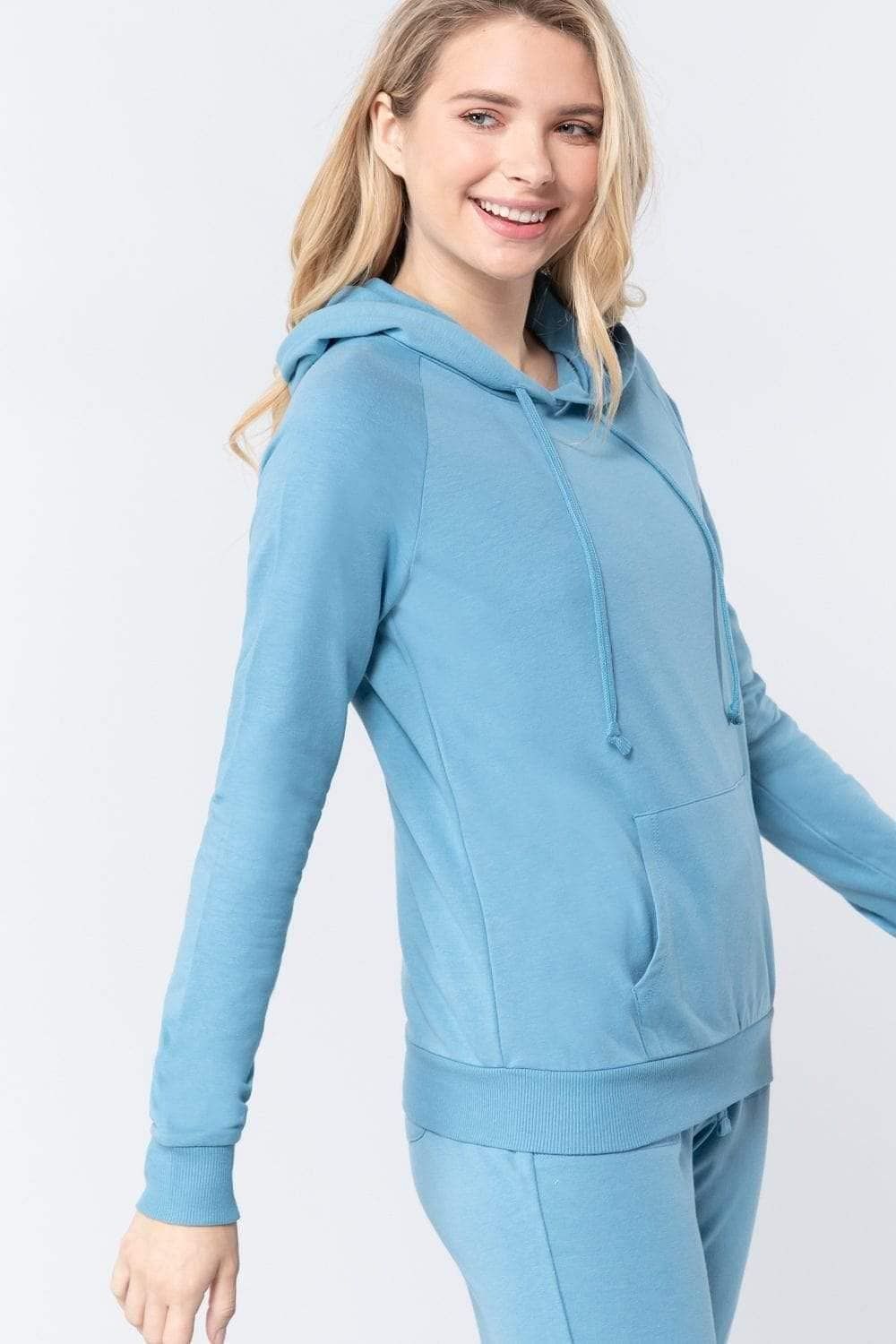 Topaz Long Sleeve French Terry Hooded Sweater - Shopping Therapy M Sweatshirt