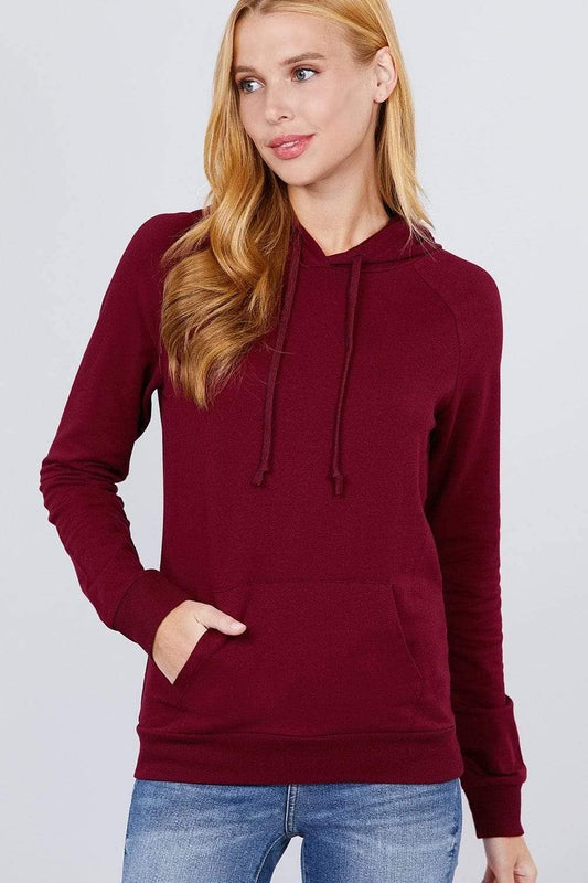 Wine Long Sleeve French Terry Sweatshirt - Shopping Therapy, LLC 