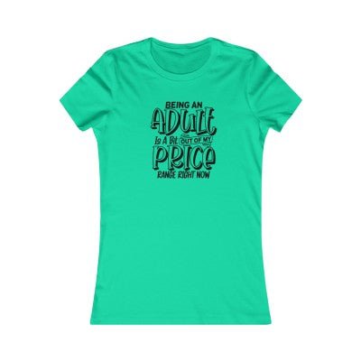 Women's Short Sleeve Crew Neck Graphic Tee - Shopping Therapy S / Teal T-Shirt
